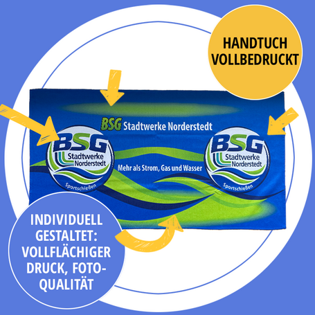 vollbedrucktes Handtuch