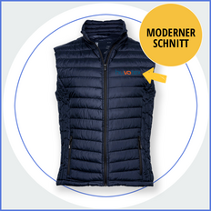 Steppweste mit Firmenlogo