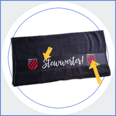 Vereinshandtuch mit Wappen