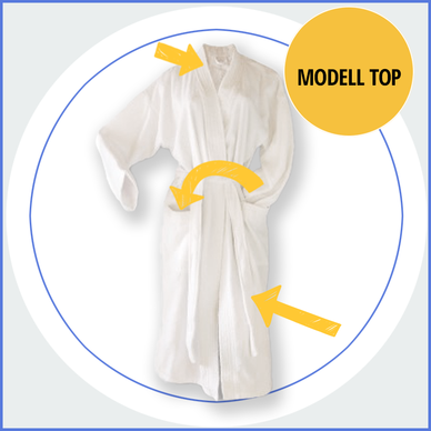 Bademantel Modell Top