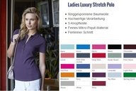 TeeJays Luxury Stretch Polo bestickt