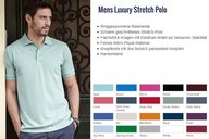 TeeJays Luxury Stretch Polo bestickt