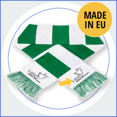 Balkenfanschals in Firmenfarben