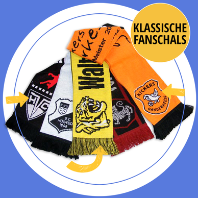 klassische Fanschals gestrickt