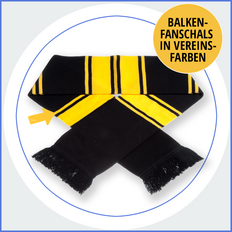 Balkenschals in Vereinsfarben