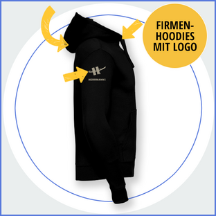 Firmenhoodies mit Firmenlogo