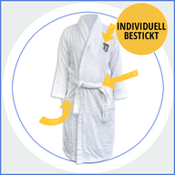 Bademantel bestickt