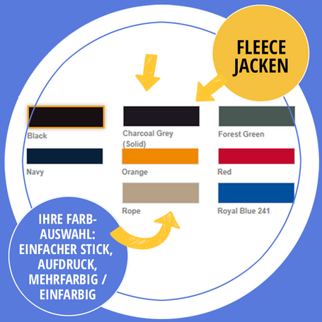 Farben Fleece Jacken