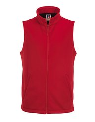 Softshell Weste bestickt rot