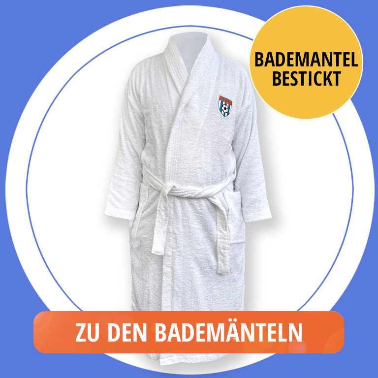 Bademantel bestickt