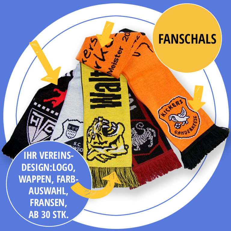 Gestickte Fanschals