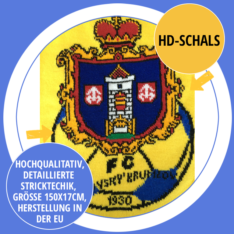 HD Fanschals feingstrickt