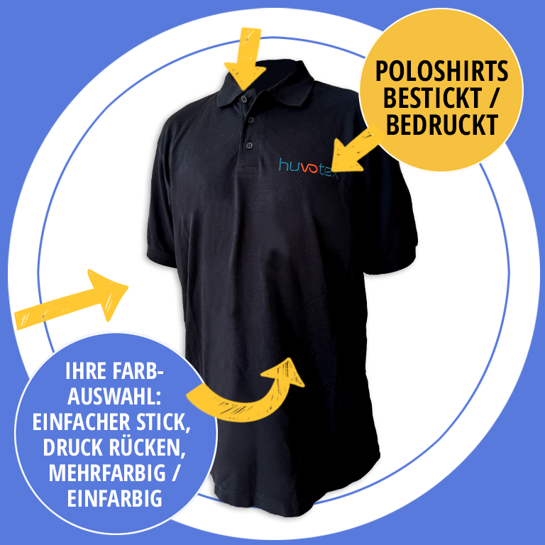Poloshirts bedruckt und bestickt