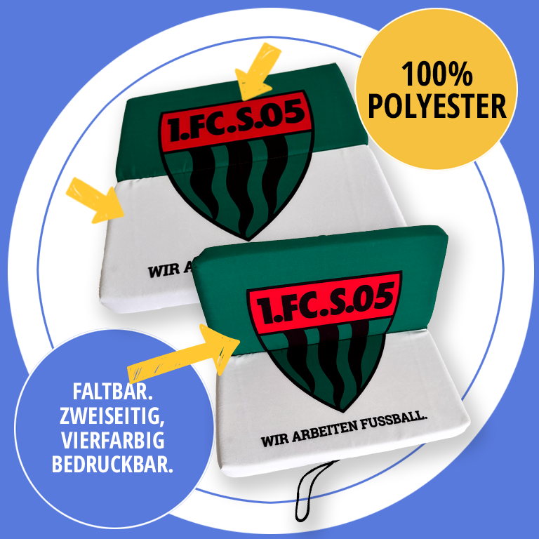 Sitzkissen faltbar bedruckt