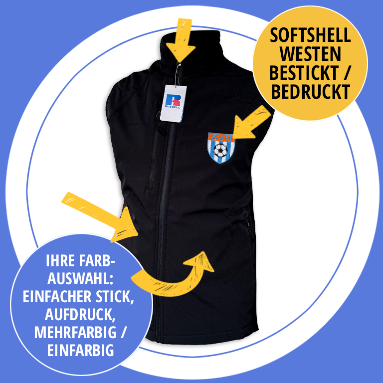 Softshellweste bedruckt